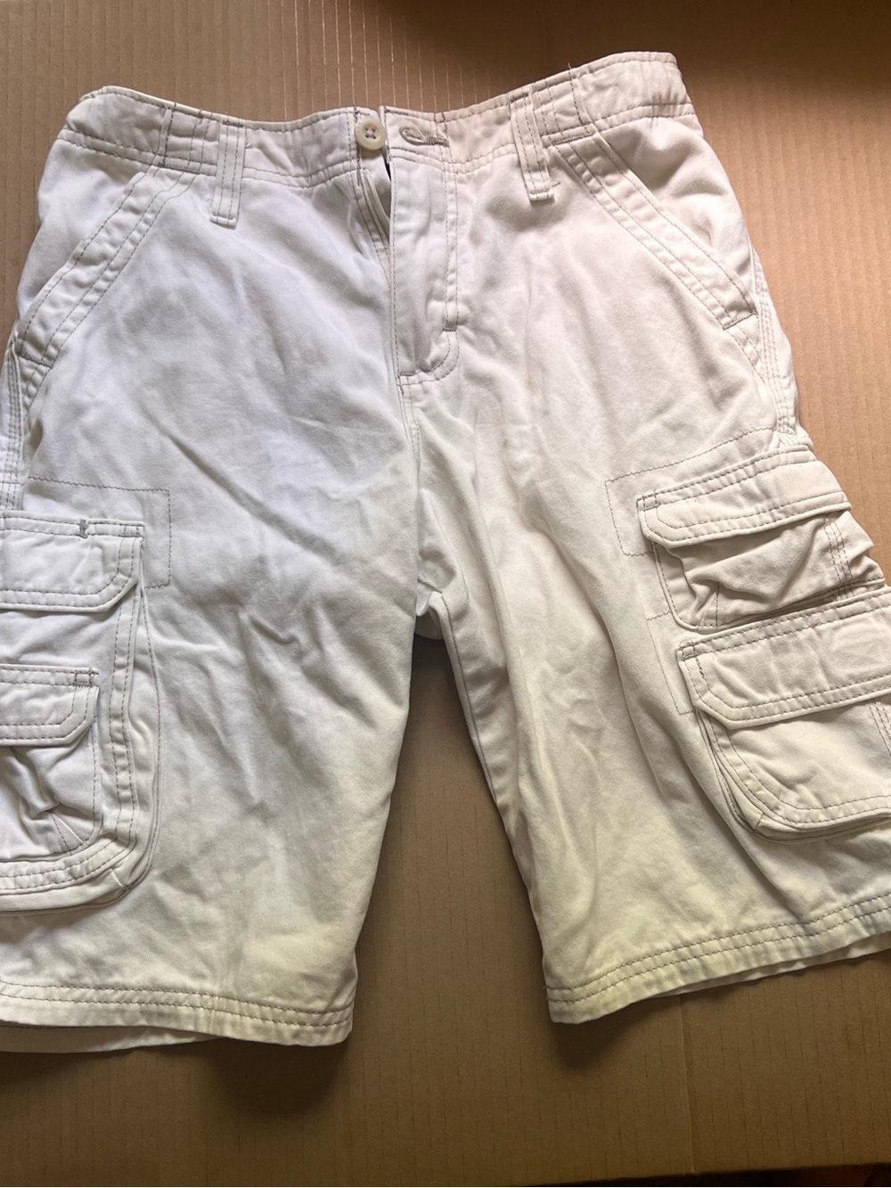 Boy’s Lee Khaki Cargo Shorts - Classic Pocket Utility Size 12